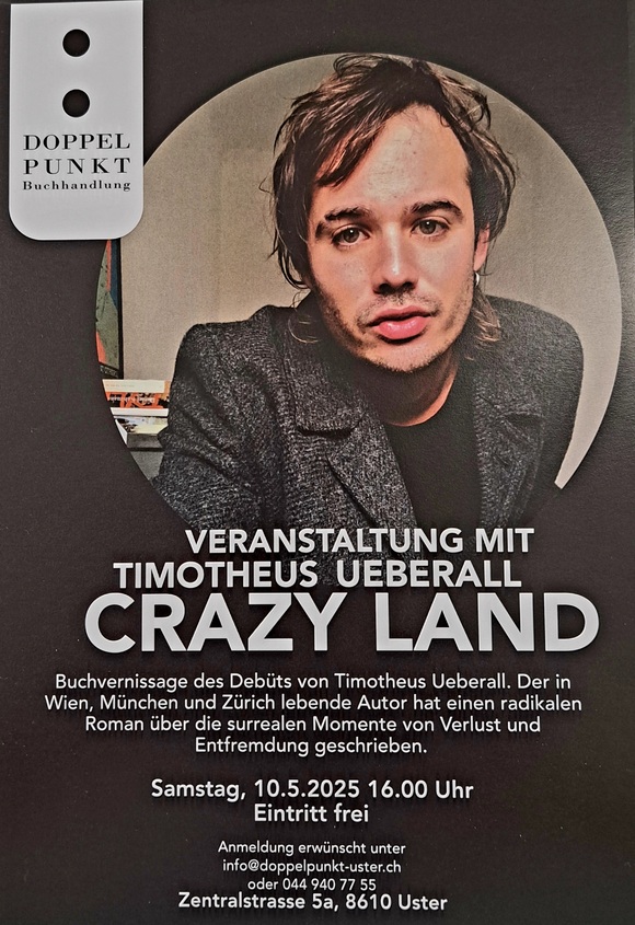 Flyer zur Lesung Timotheus Ueberall